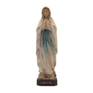 Statue en bois colorée de la Vierge Marie –