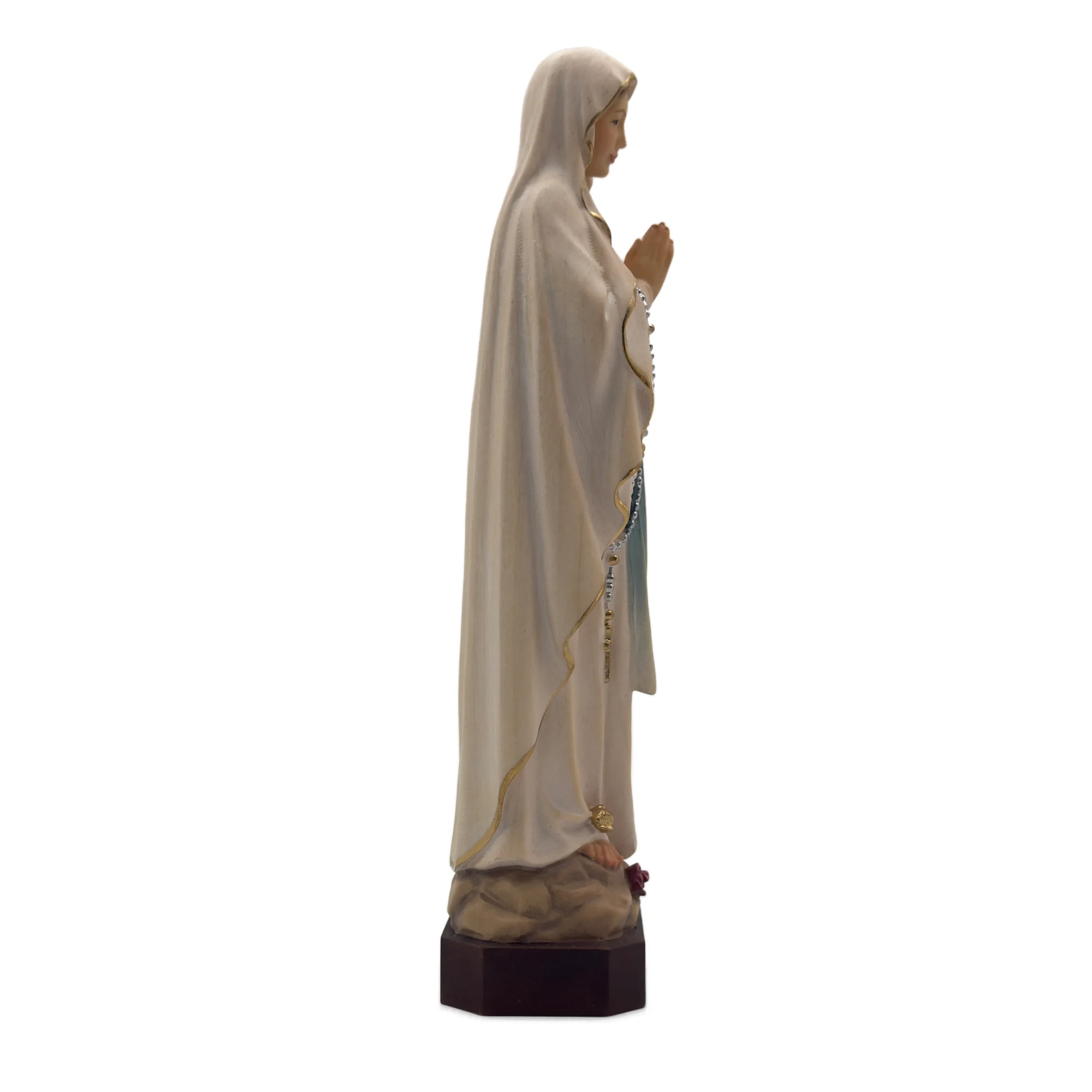 Statue en bois colorée de la Vierge Marie –