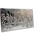 Cadre Bas relief La cène de Léonard de Vinci - Plaqué argent - Bois