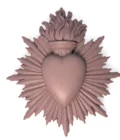 ex-voto coeur rose terre