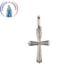 Mini Croix en Argent 925 – 17x10 mm – Signe de Foi et de Protection – Fabriquée à Lourdes