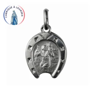 Médaille Saint Christophe en Argent 925 – 15 mm – Symbole du Voyageur Protégé – Fabriquée à Lourdes