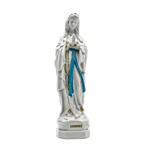 Statue de Notre Dame de Lourdes - résine creuse finition blanc pur