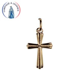 Mini Croix en plaqué or– 17x10 mm