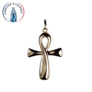 Croix de Vie Ankh plaqué or – 30 mm