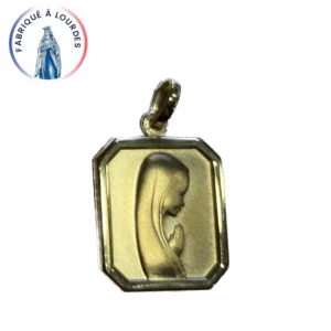 Médaille Vierge Marie dorée – 22 mm – Fabriquée à Lourdes