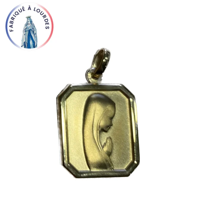 Médaille Vierge Marie dorée – 22 mm – Fabriquée à Lourdes
