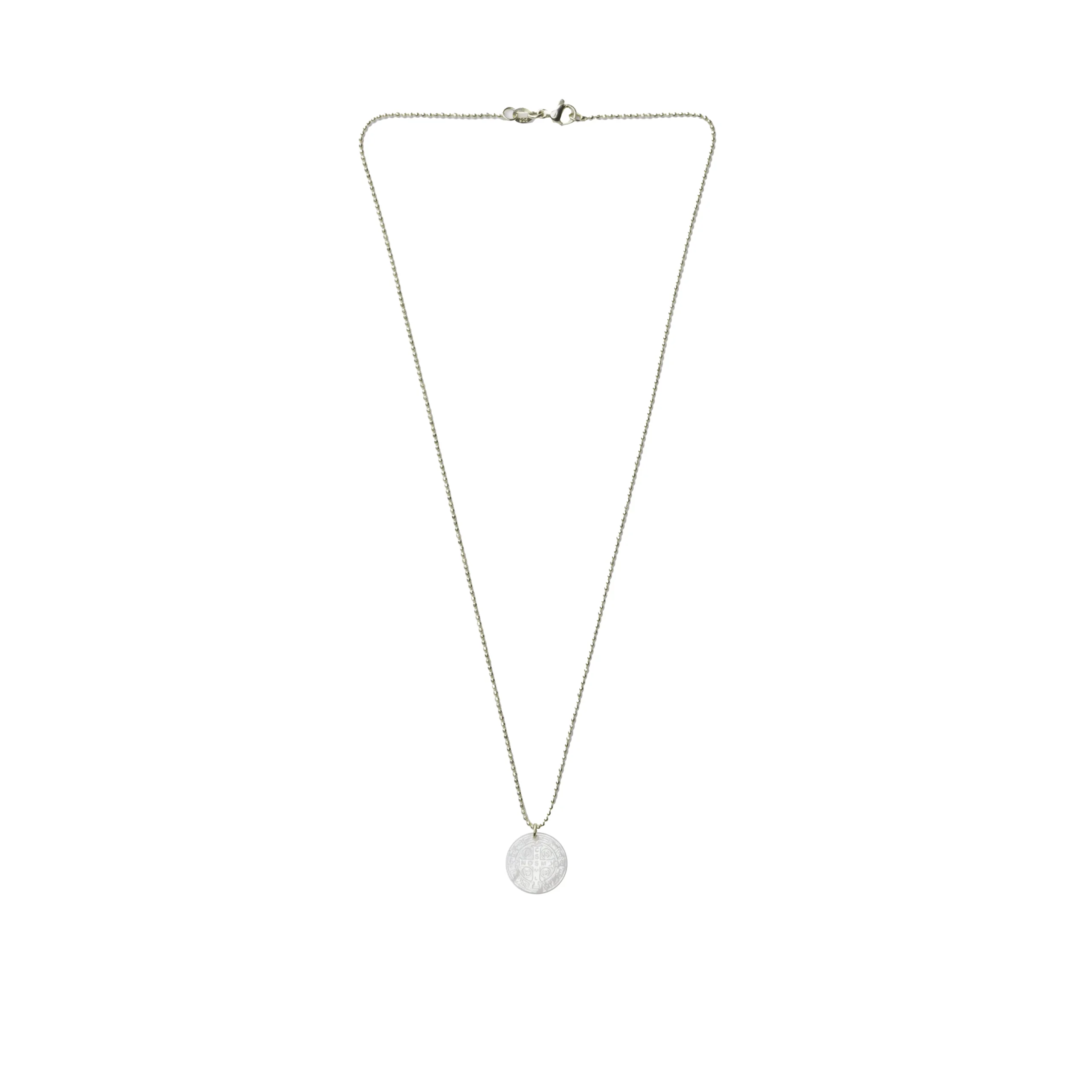 Collier médaille Saint Benoît argenté