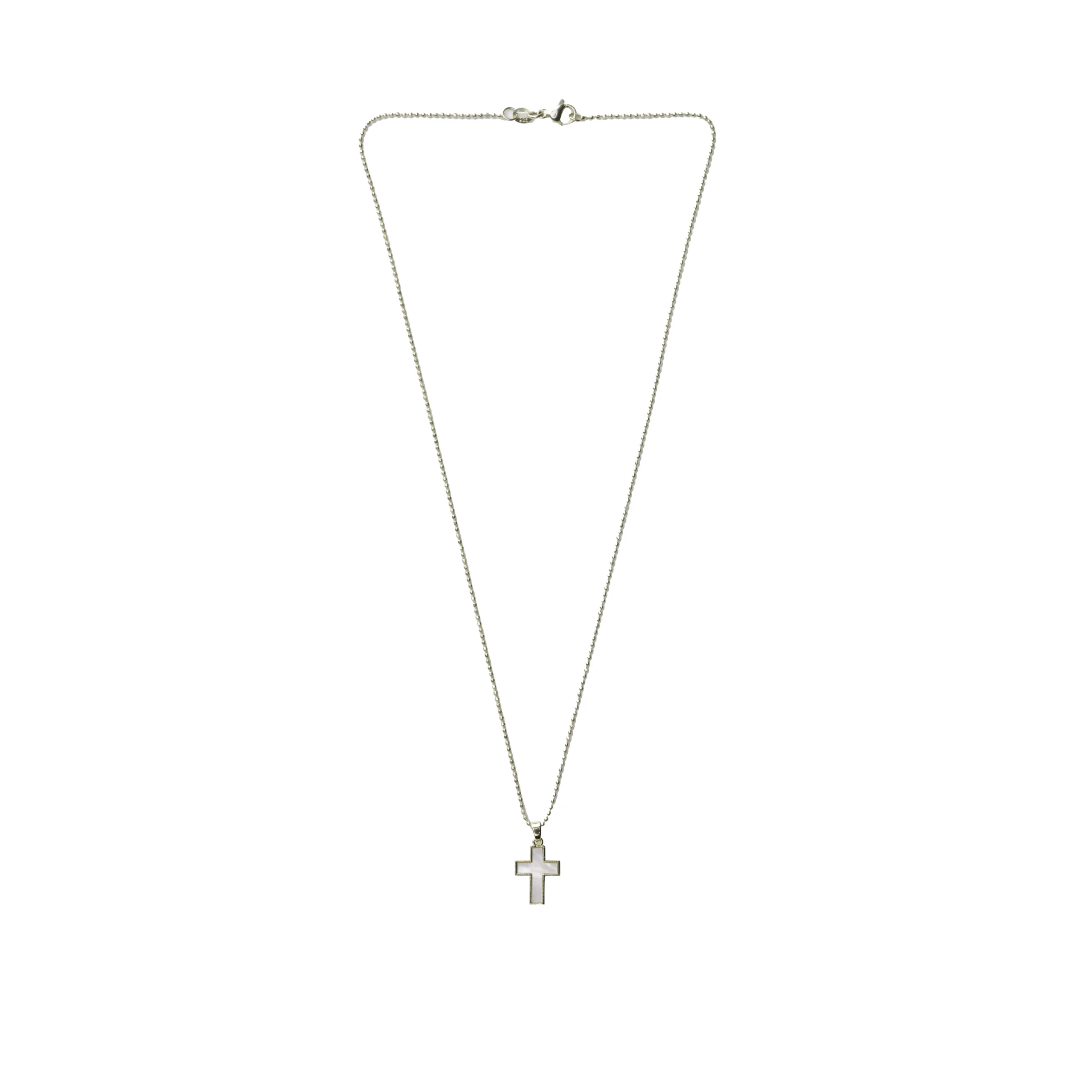 Collier croix argentée minimaliste