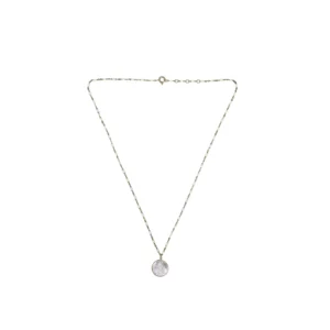 Collier médaille mariale nacrée simple