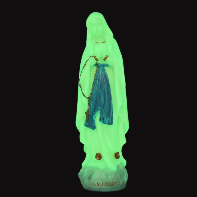 Statue Notre-Dame de Lourdes phosphorescente – Résine – 8, 14, 20 ou 30 cm