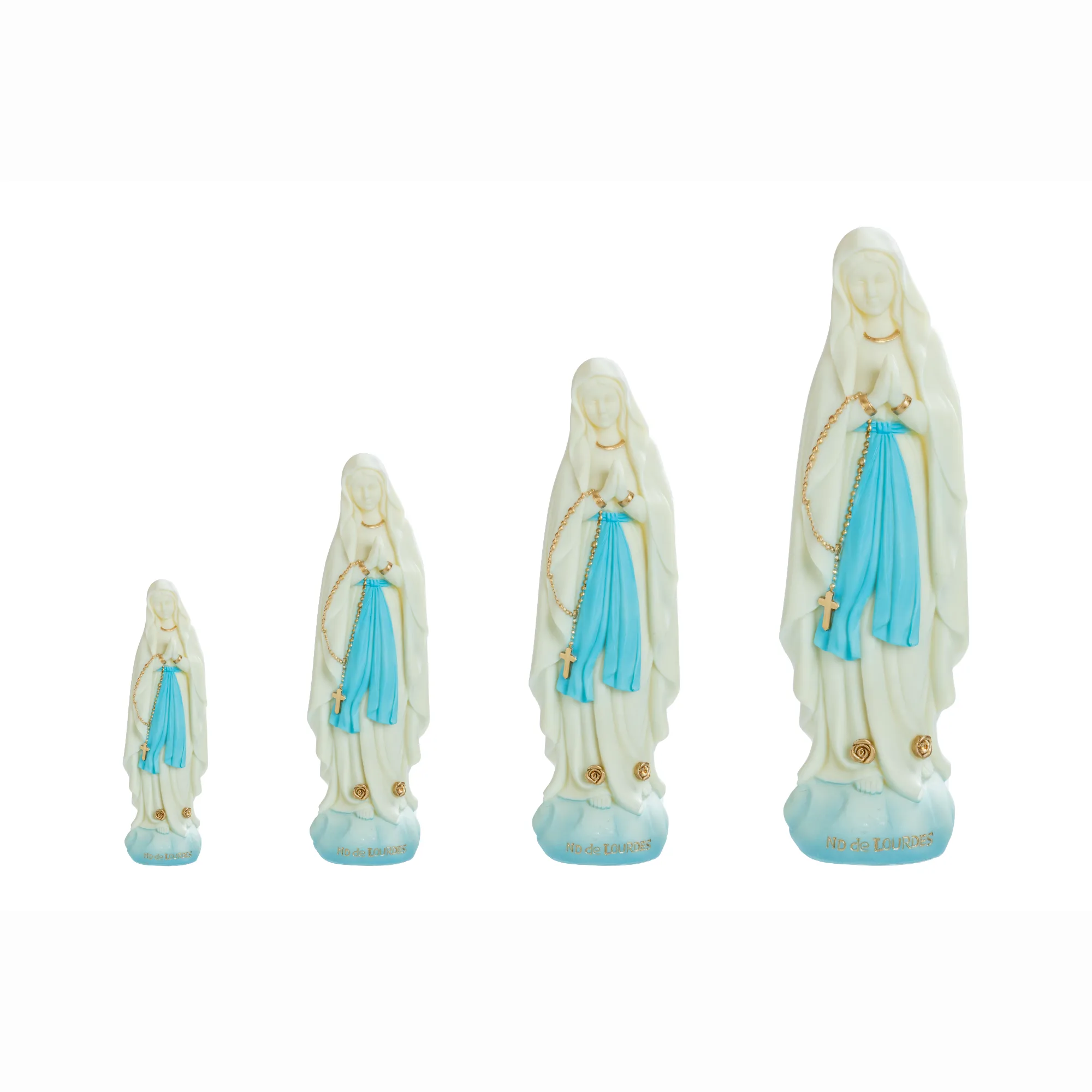 Statue Notre-Dame de Lourdes phosphorescente – Résine – 8, 14, 20 ou 30 cm