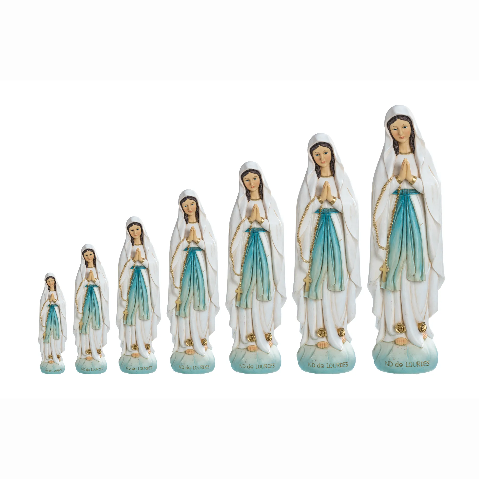 Statue Notre-Dame de Lourdes Couleur– Résine – Disponible de 8 à 60 cm – Image 2