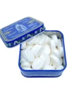 Boite carrée en métal de pastilles Malespine® à l'eau de Lourdes,100 gr