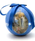 Boule de Noël lumineuse Lourdes bleue  foncé