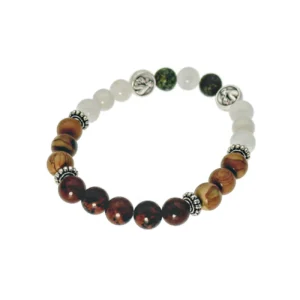 Bracelet de saint Antoine de Padoue – perles naturelles et bois d’olivier