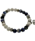 Bracelet chapelet Notre-Dame de Fatima – pierres naturelles et médaille couronne