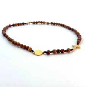 Chapelet pierre Bois de Palo Santo Saint Benoit