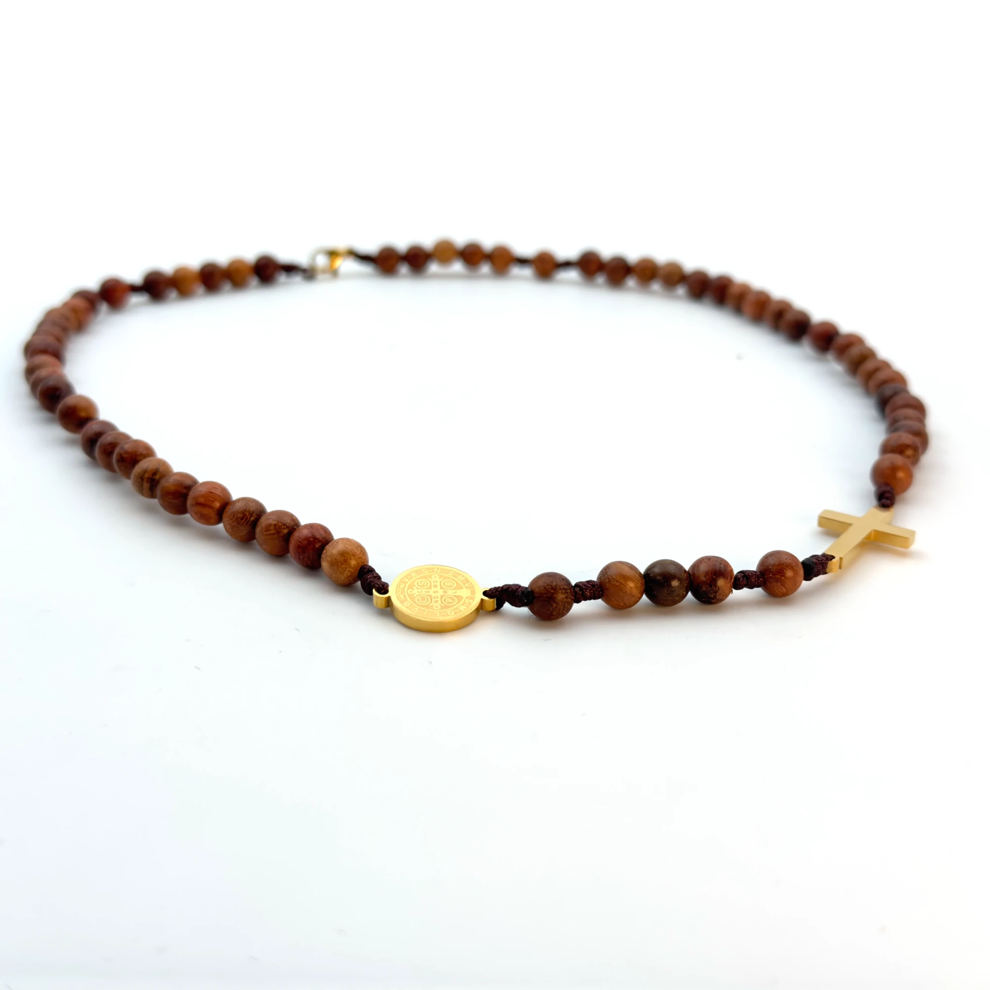 Chapelet pierre Bois de Palo Santo Saint Benoit