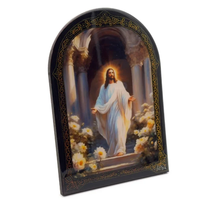 Cadre laqué Christ Ressucité