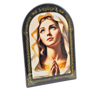 Cadre laqué vierge marie en prière