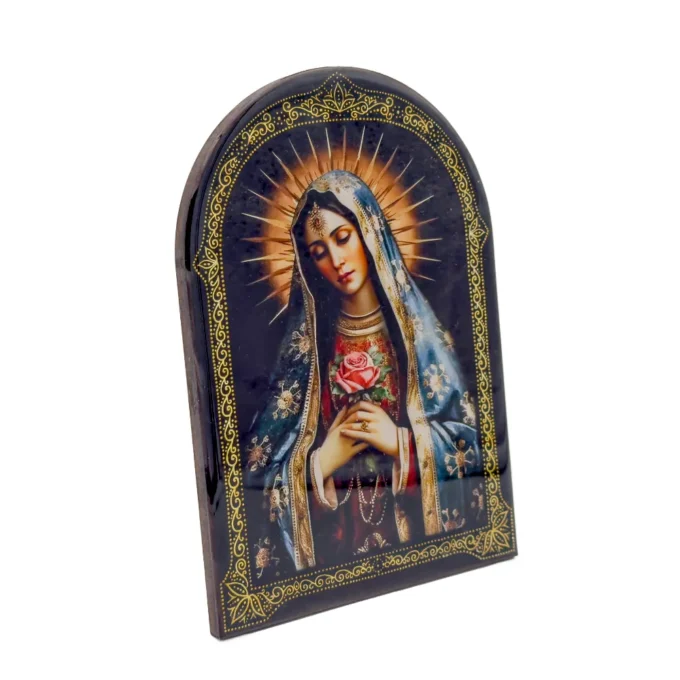 Cadre laqué vierge marie en prière