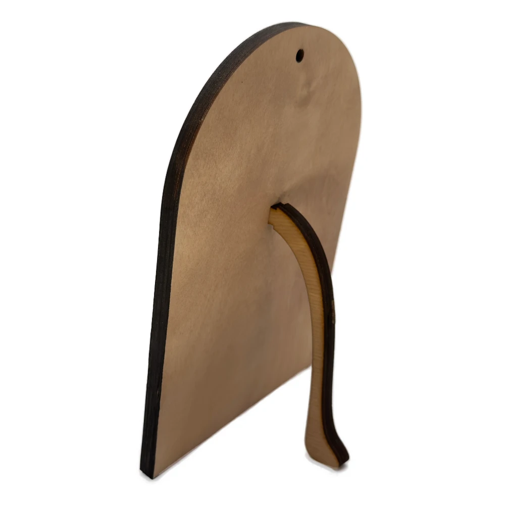 Cadre religieux en bois finition laquée – Vierge Miraculeuse avec Cœur rayonnant – Image 2