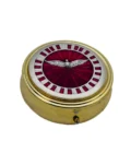Custode dorée avec colombe du Saint-Esprit sur fond rouge émaillé