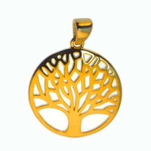 Médaille Arbre de Vie en plaqué or – Symbole de force et de renaissance