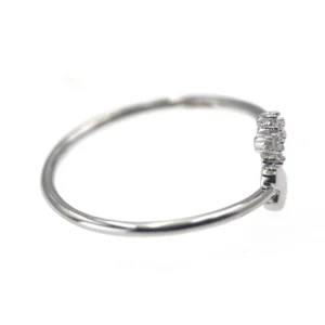 Bague en Argent Croix & Cœur – Foi, Amour & Lumière