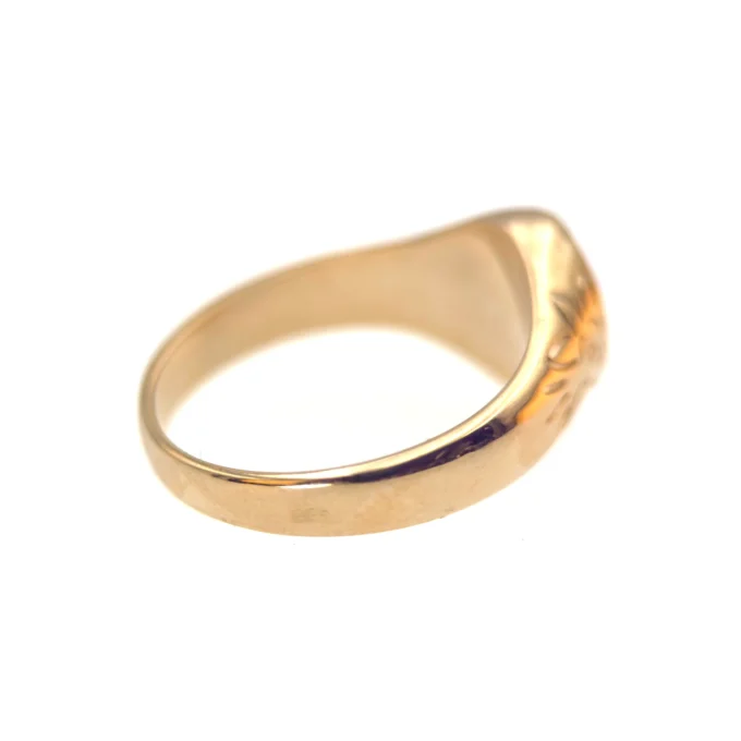 Bague Vierge Marie Gravée – Plaqué Or 18 Carats