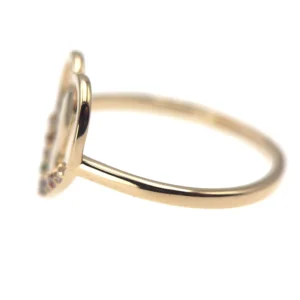 Bague Cœur Vierge Multicolore en Plaqué or 18 carats