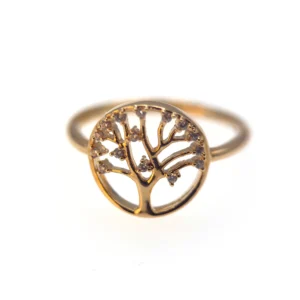 Bague Arbre de vie en plaqué or