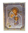 Icône Sainte Famille – Finition Miro Silver et dorures