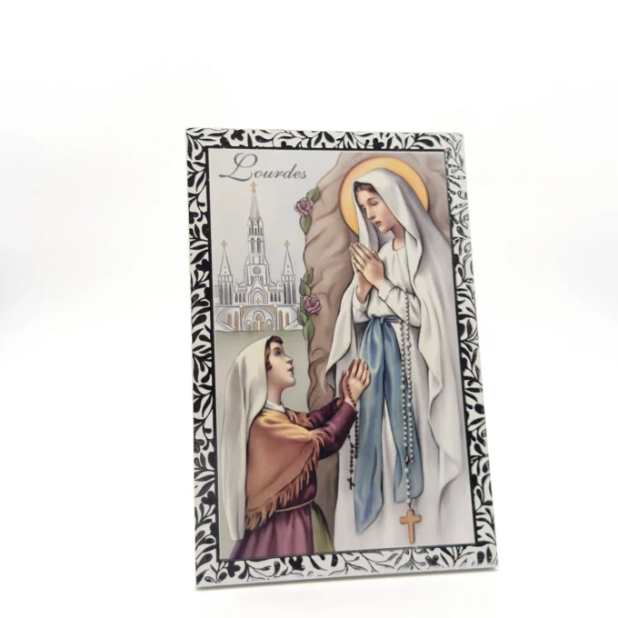 Cadre Icône Notre-Dame de Lourdes – Apparition à Bernadette – Collection Valenti (Italie)