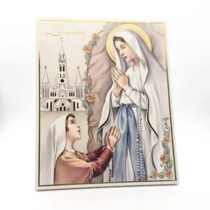 Cadre Icône Notre-Dame de Lourdes – Apparition à Bernadette – Collection Valenti (Italie)