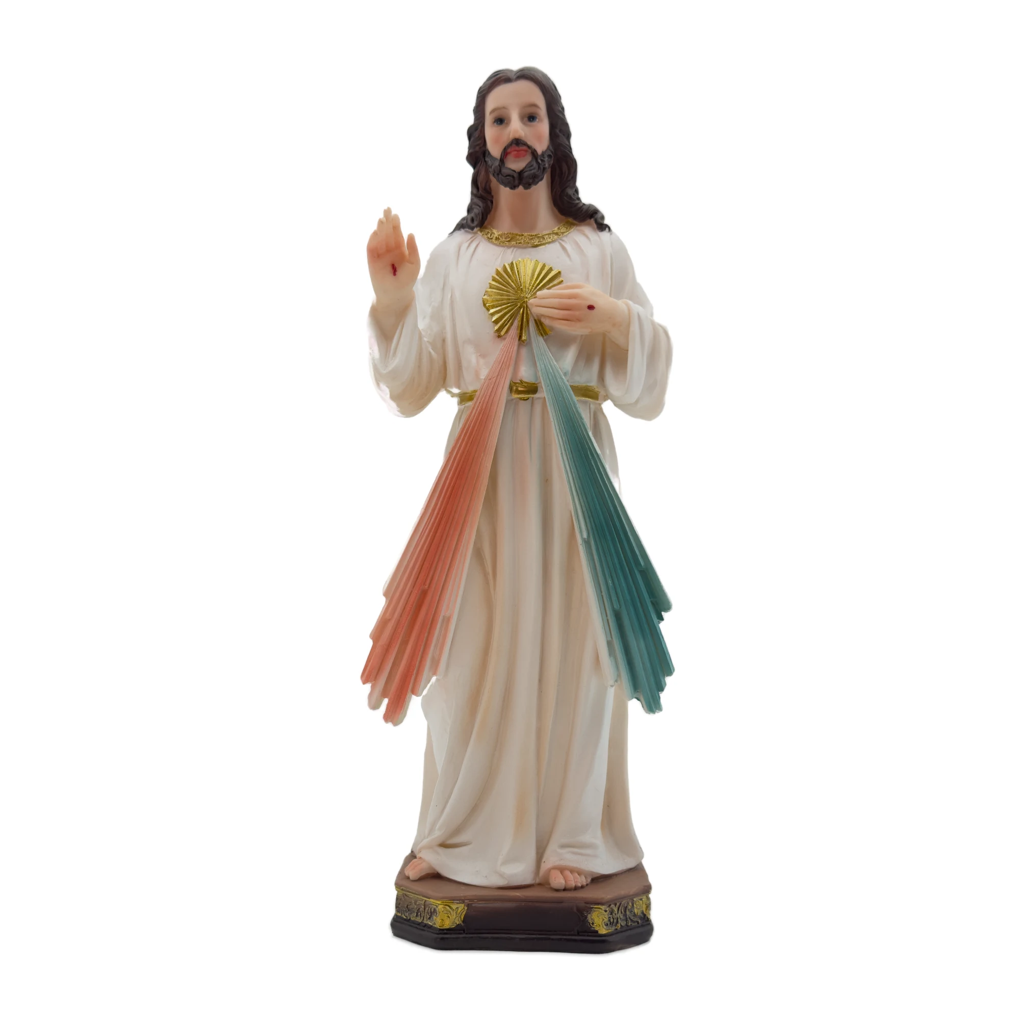 Statue du Christ Miséricordieux – Résine peinte main (8 à 40 cm)