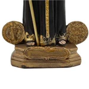 Statue de Saint Benoît en résine – 20 cm