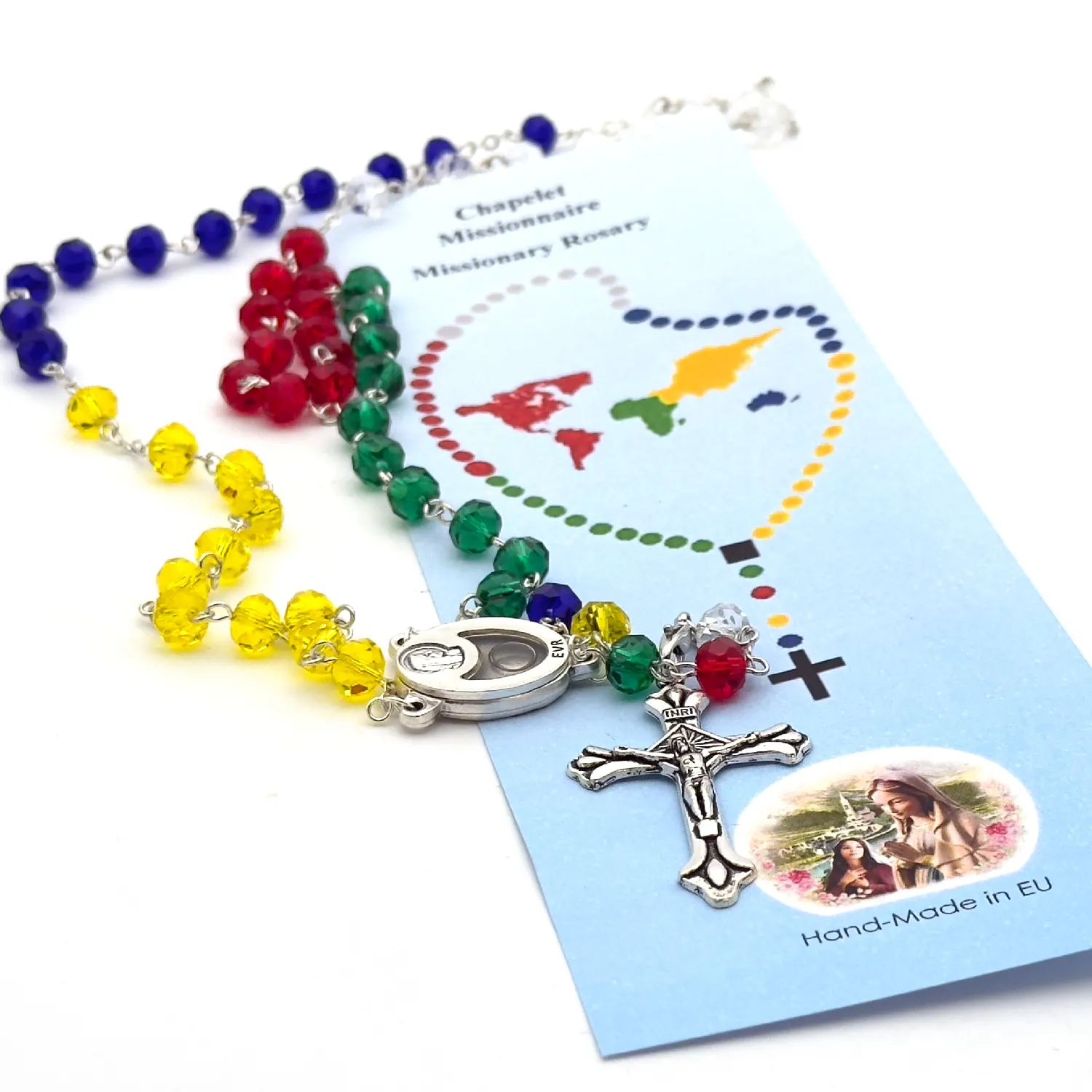 Chapelet missionnaire – croix argentée – Image 2