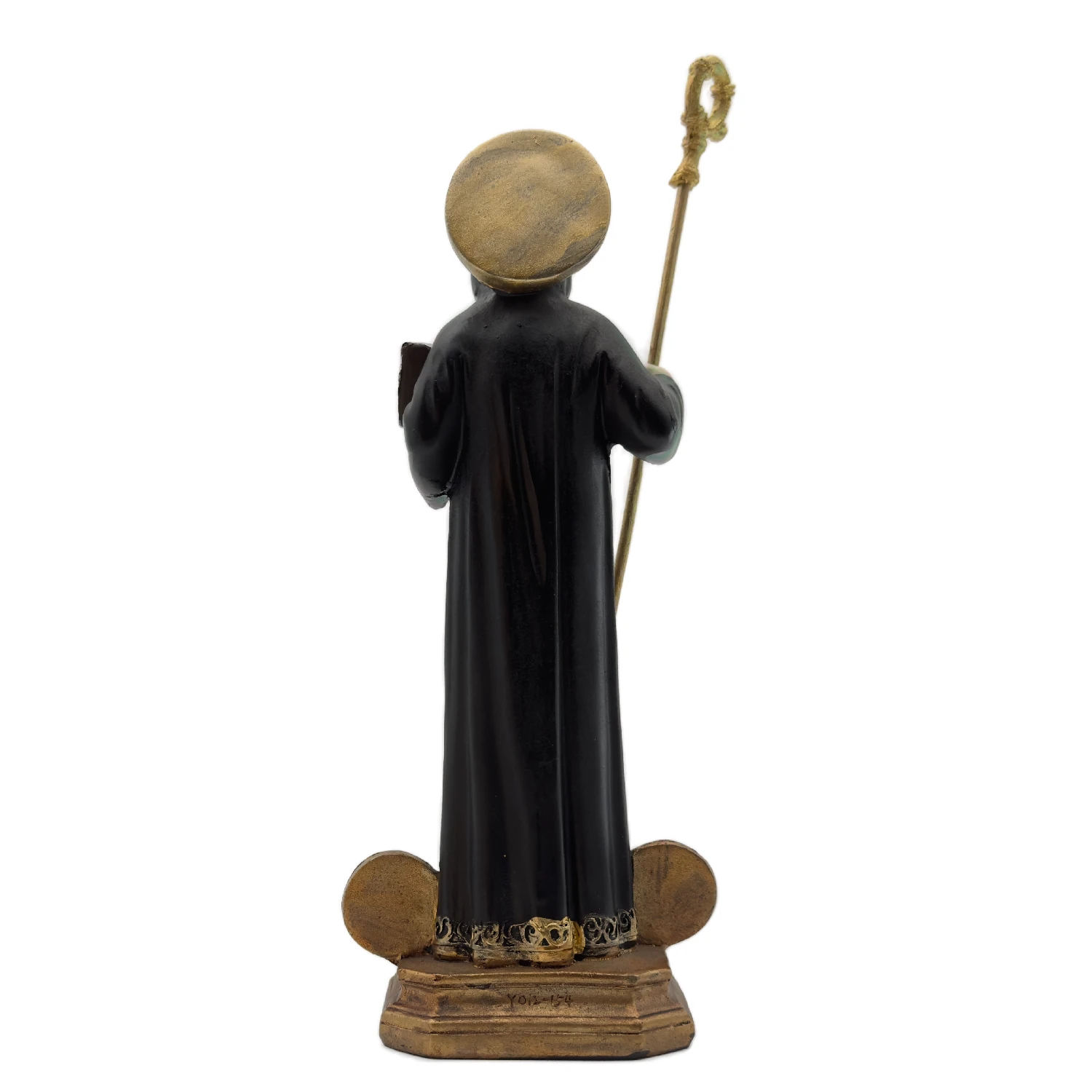 Statue de Saint Benoît en résine – 20 cm