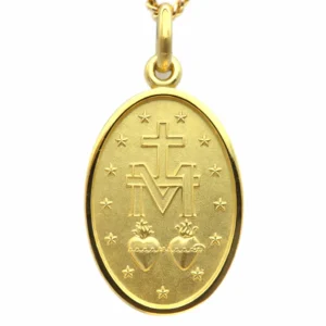 Verso de la Médaille Miraculeuse en or