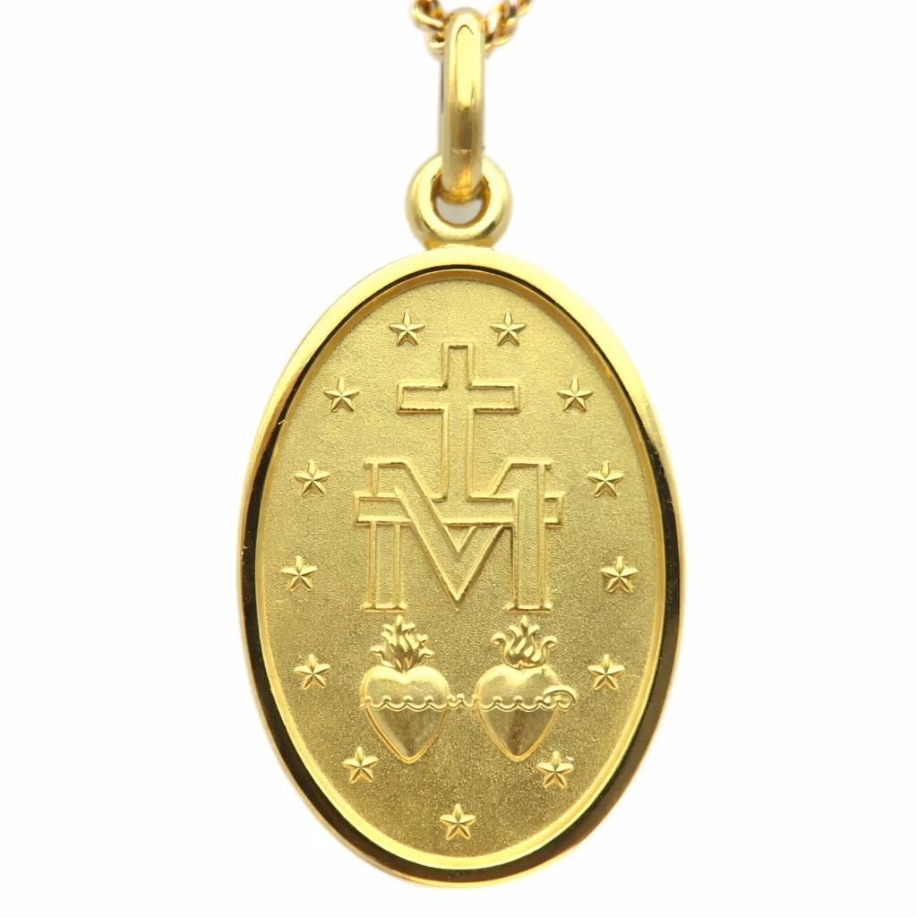 Verso de la Médaille Miraculeuse en or