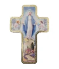 Croix murale chrétienne – Vierge Miraculeuse, bénédiction et protection du foyer