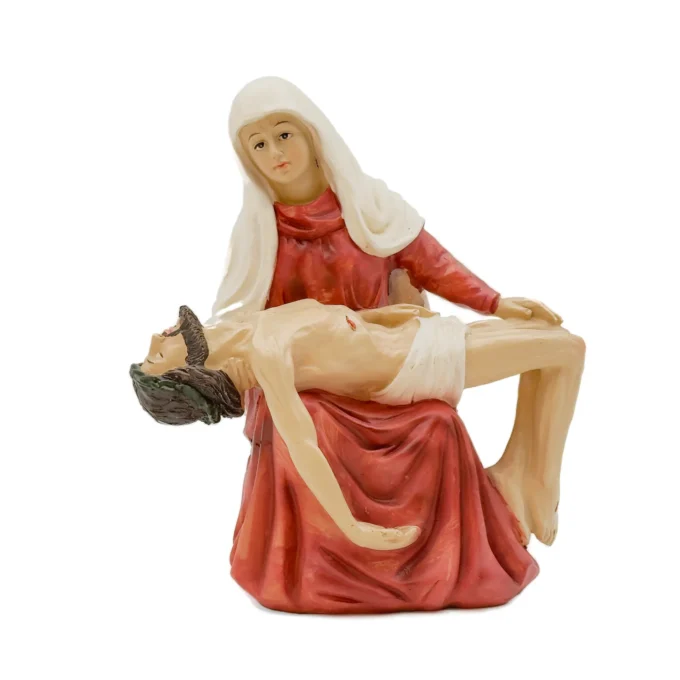 Statue Religieuse La Pietà (Vierge Douloureuse) - Résine Peinte - 15 cm