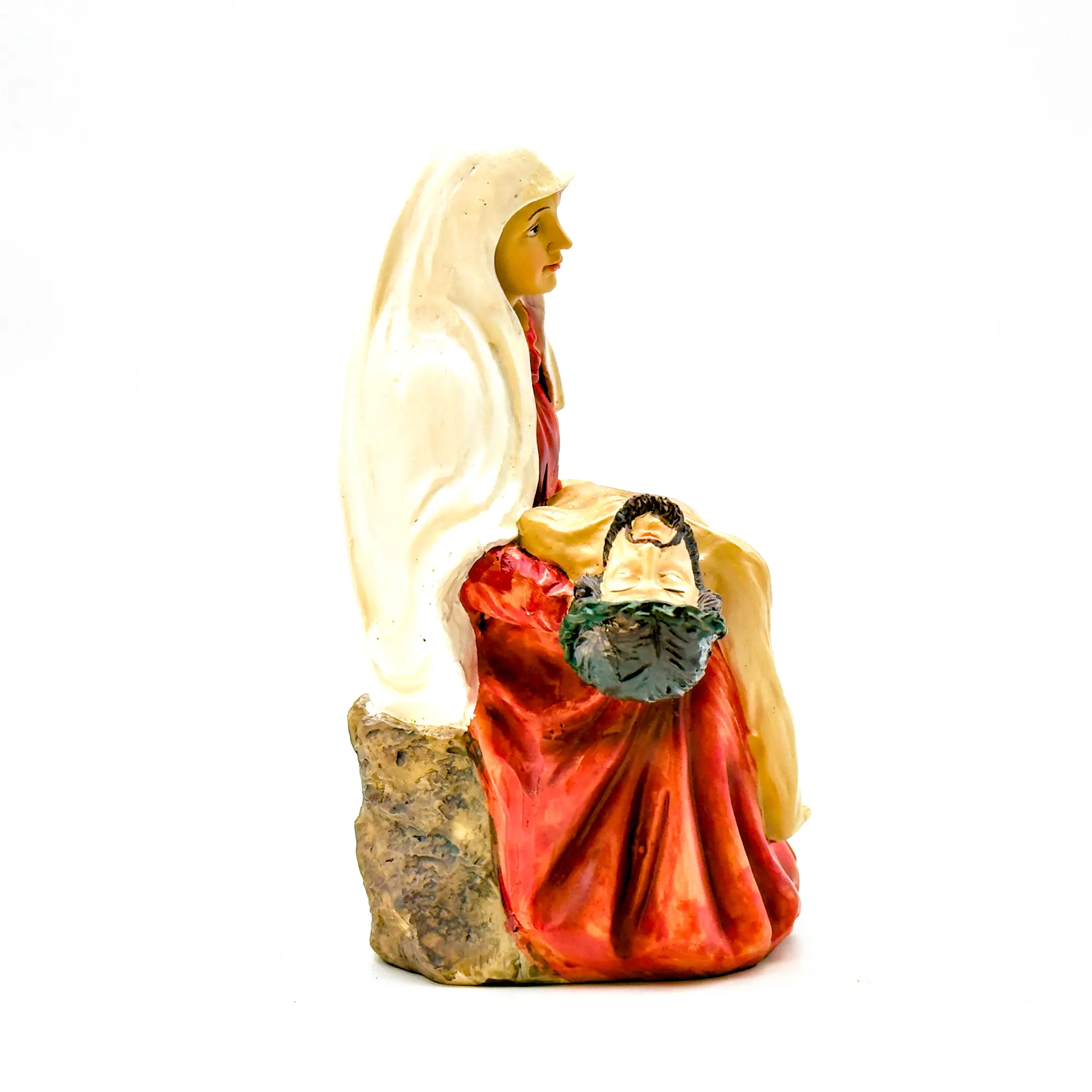 Statue Religieuse La Pietà (Vierge Douloureuse) - Résine Peinte - 15 cm