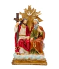 Statue Religieuse La Sainte Trinité (Père, Fils et Saint-Esprit) - Résine Peinte - 20 cm
