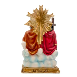 Statue Religieuse La Sainte Trinité (Père, Fils et Saint-Esprit) - Résine Peinte - 20 cm
