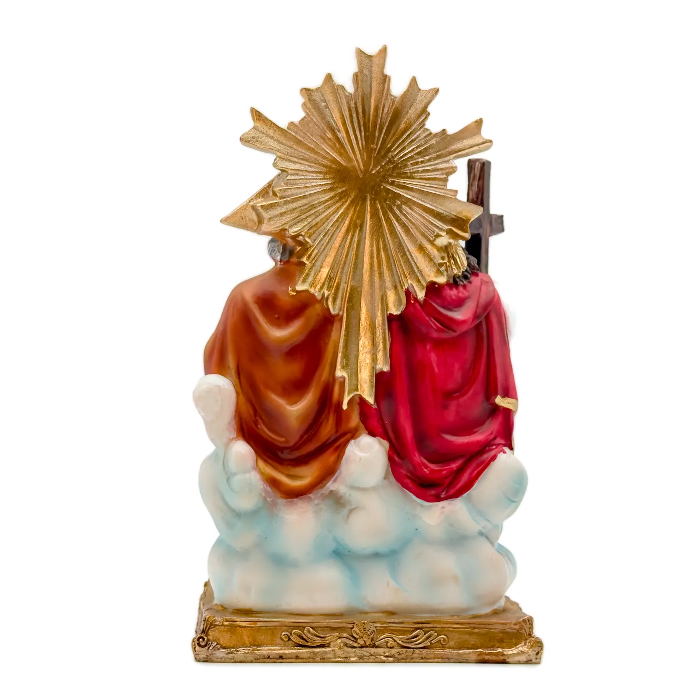 Statue Religieuse La Sainte Trinité (Père, Fils et Saint-Esprit) - Résine Peinte - 20 cm
