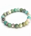 Bracelet Ange Gardien - Amazonite Givrée - Bijou Religieux Apaisant