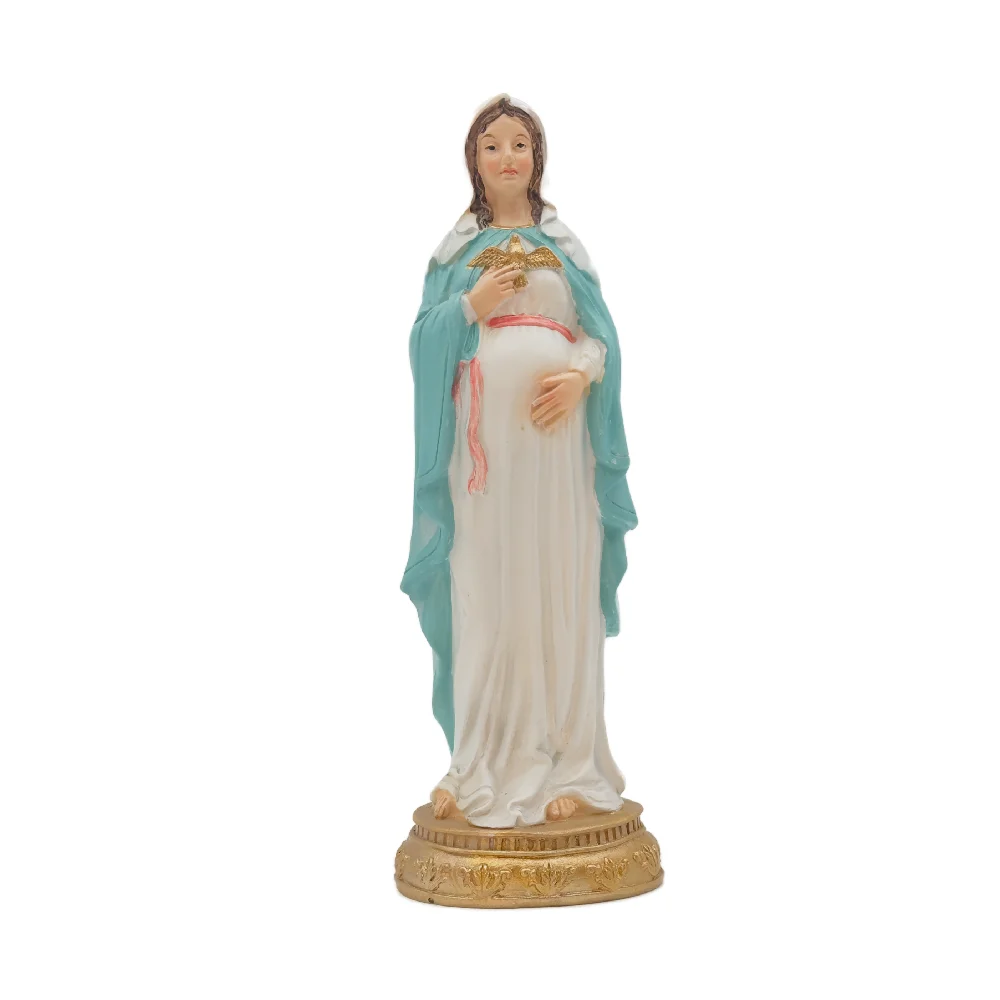Statue Religieuse Vierge Marie Enceinte (Notre-Dame de l'Attente) - Résine - 3 Tailles (13, 20, 30 cm)